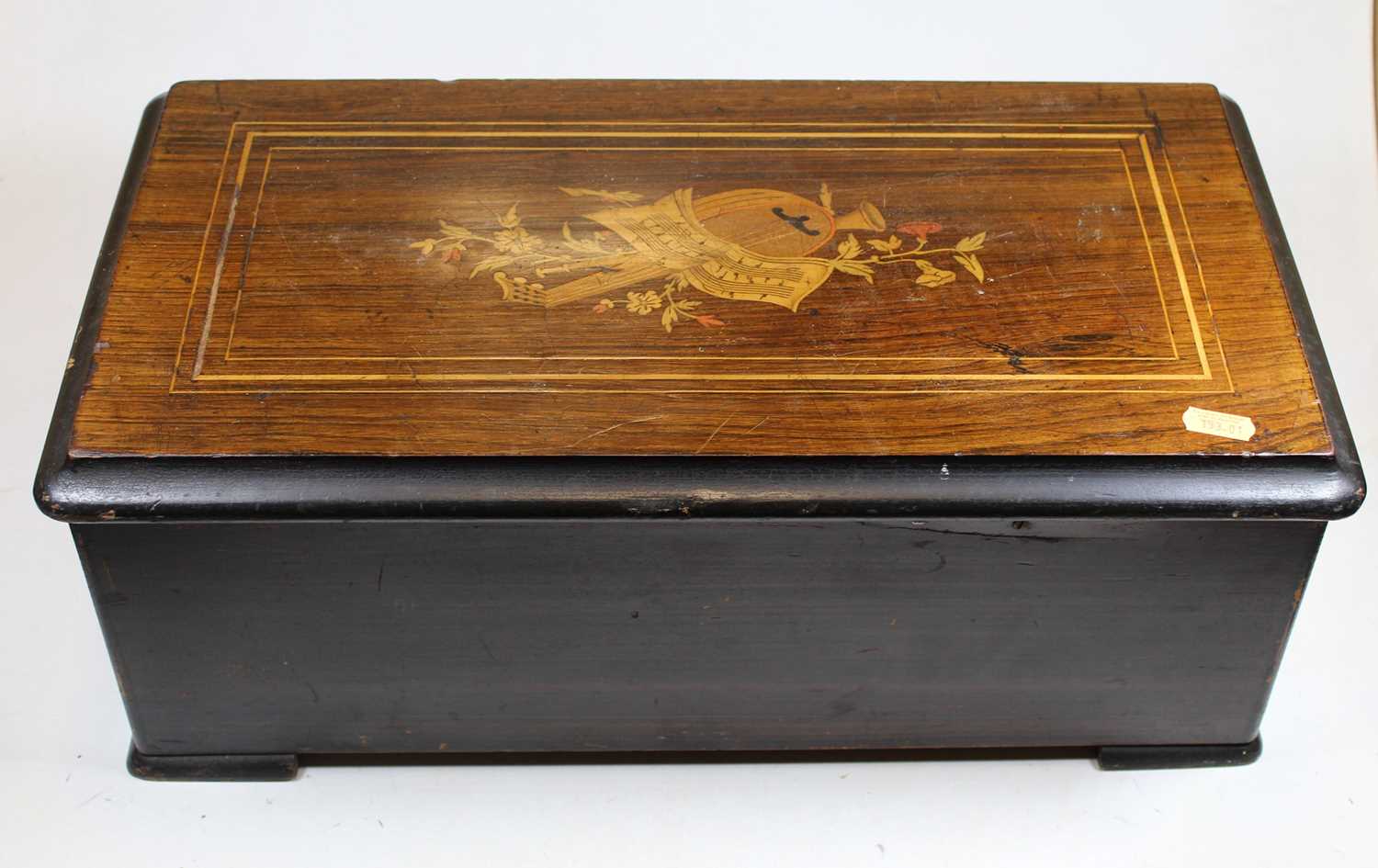 Lot 80 - A late 19th century faux rosewood cased Swiss...