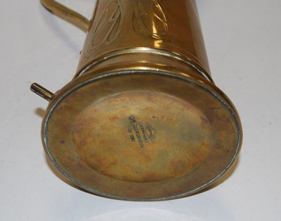 Lot 1 - An Art Nouveau brass hot water pot, having...