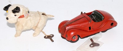 Lot 3246 - A Schuco tinplate and clockwork vehicle and...