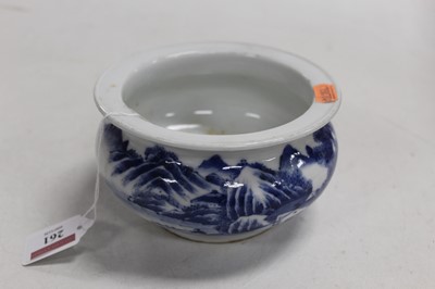 Lot 259 - A Chinese blue and white bowl of squat...