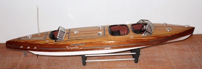 Lot 96 - A kit built model of a Torpedo 100 cabin...