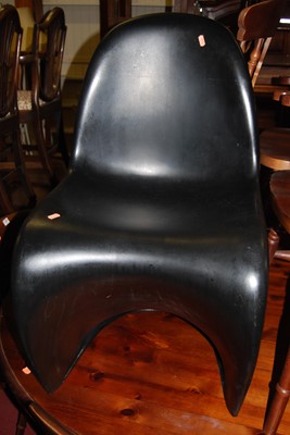 Lot 1332 - After Verner Panton - a single black...