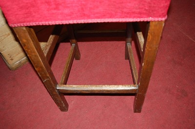 Lot 1296 - Two bar back bar stools, together with a nest...