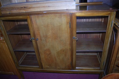 Lot 1273 - A 1930's walnut side cabinet, w.137cm