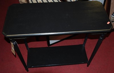 Lot 1251 - An ebonised occasional table, 79 x 35cm