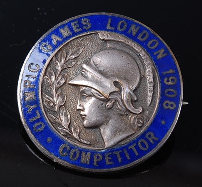 Lot 139 - A London 1908 Olympic Games competitors medal...