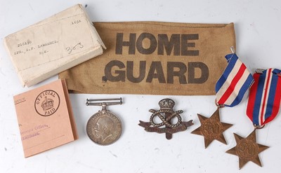 Lot 141 - A WW I British War medal, naming 216190 SPR. G....