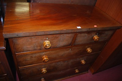 Lot 1430 - A Victorian mahogany chest of drawers, w.107cm