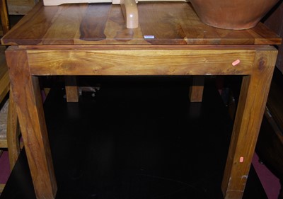 Lot 1194 - A contemporary hardwood square kitchen table,...