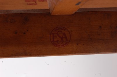 Lot 345 - A 1950s plywood twin school writing desk by...
