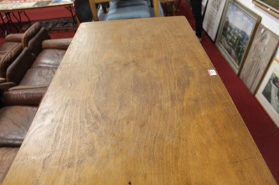 Lot 345 - A 1950s plywood twin school writing desk by...