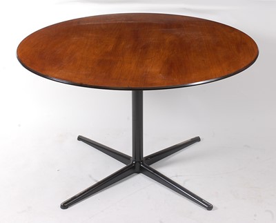 Lot 354 - A 1960s walnut veneered and ebonised steel...