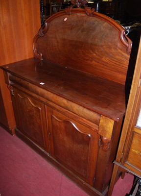 Lot 1427 - A Victorian mahogany chiffonier with carved...