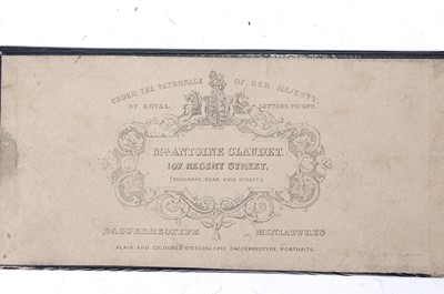 Lot 2327 - An Antoine Claudet tinted stereoscopic...