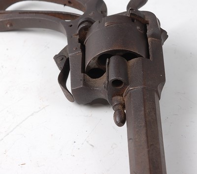 Lot 164 - A 19th century Belgian six shot revolver,...