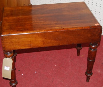 Lot 1433 - A Victorian mahogany commode stool, on ring...