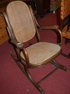 Lot 1368 - An early 20th century bentwood rocking chair
