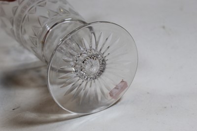 Lot 27 - A late Victorian etched glass celery vase, h.25cm