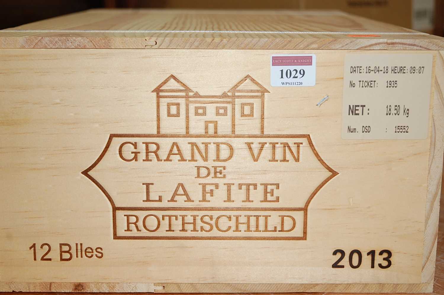 Lot 1029 - Château Lafite Rothschild 2013, Pauillac,...