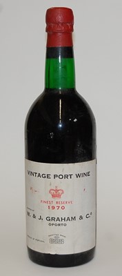 Lot 1254 - W.&J. Graham & Co Vintage Port, 1970, one bottle