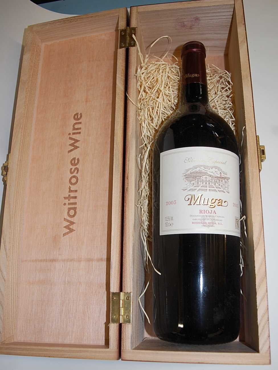 Lot 1033 - Muga, 2003, Rioja, one magnum in wooden box...