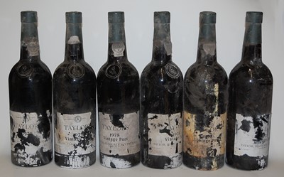 Lot 1265 - Taylor's Vintage Port, 1975, six bottles