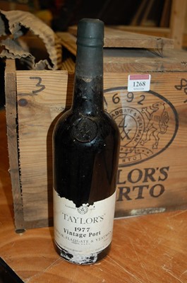 Lot 1268 - Taylor's Vintage Port, 1977, twelve bottles (OWC)