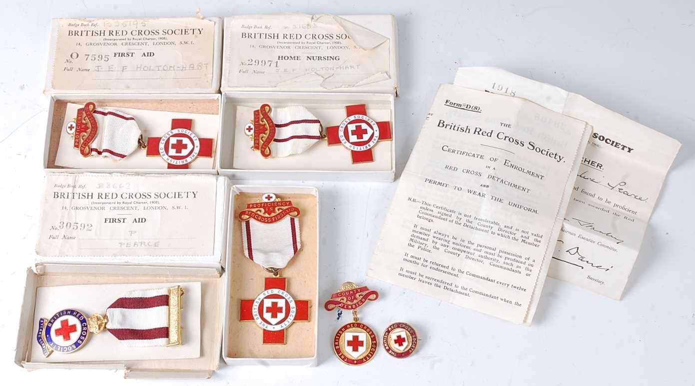 Lot 150 - A British Red Cross Society Home Nursing medal,...