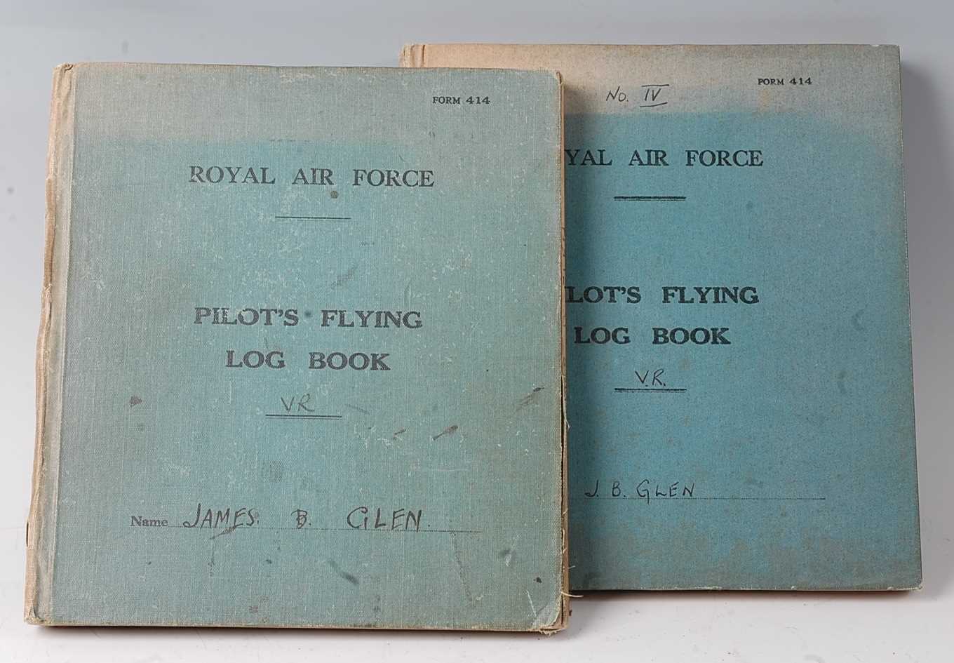 Lot 119 - An R.A.F. Pilot's Flying Log Book, naming...