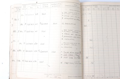 Lot 119 - An R.A.F. Pilot's Flying Log Book, naming...