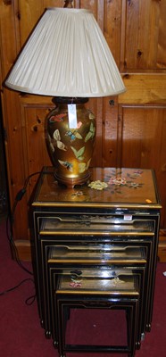 Lot 1468 - A contemporary Japanese black lacquered and...