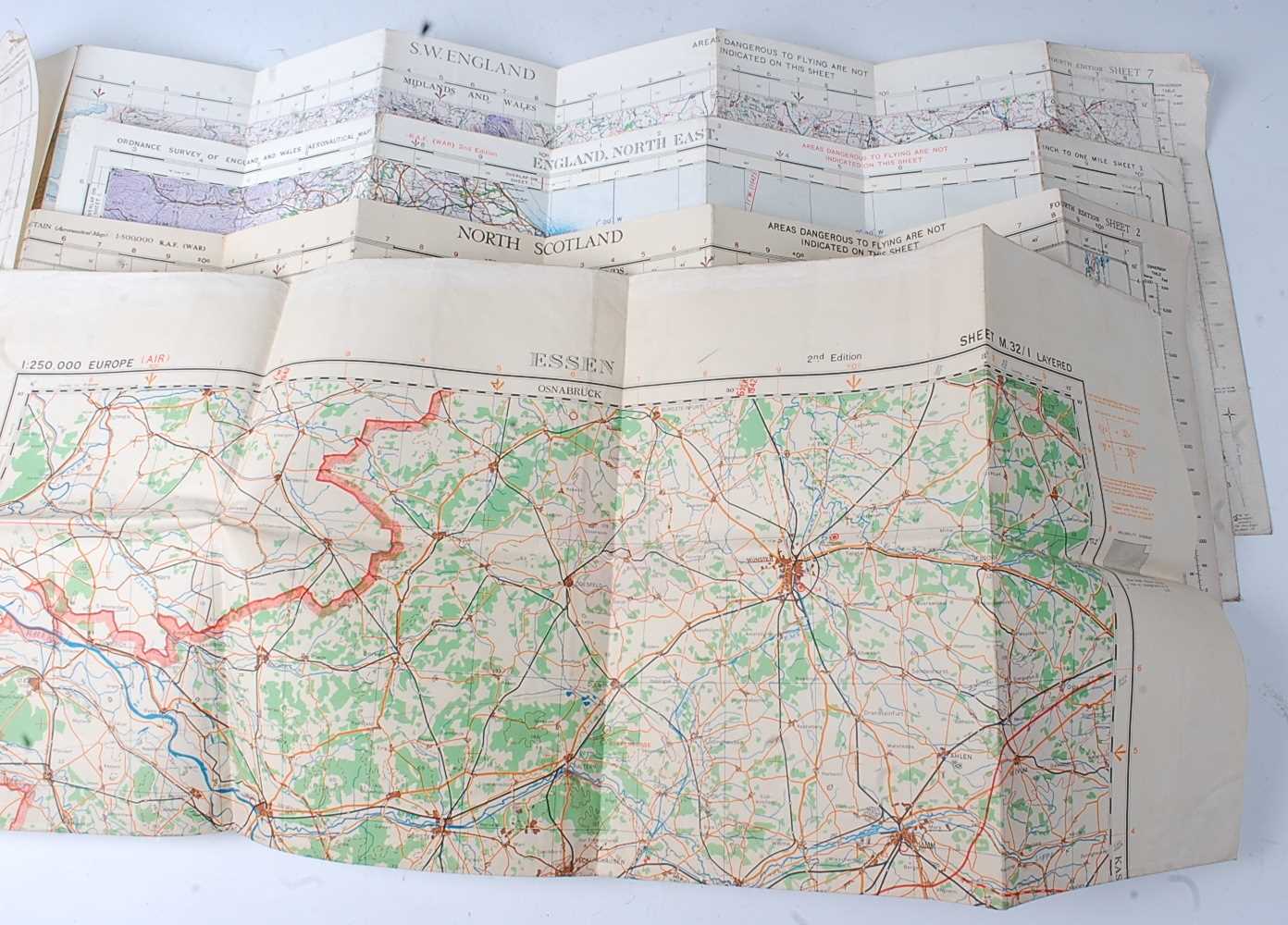 Lot 123 - A collection of WW II R.A.F. Ordnance Survey...