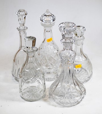 Lot 82 - A 20th century cut glass decanter, of mallet...