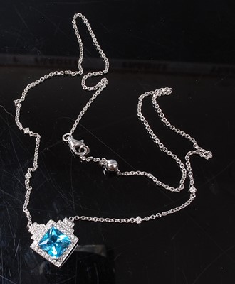 Lot 2245 - An 18ct white gold Boodle & Dunthorne blue...