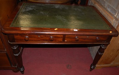 Lot 1363 - A Victorian mahogany round corner writing...