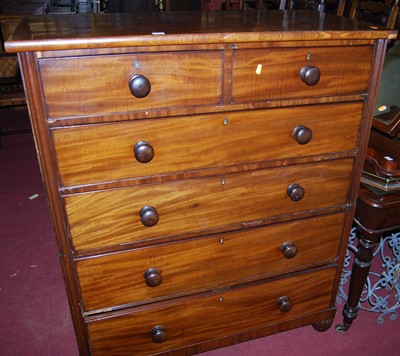Lot 1366 - A large Victorian mahogany chest of drawers,...