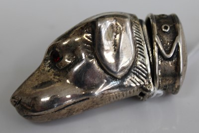 Lot 407 - A modern white metal novelty vesta case in the...