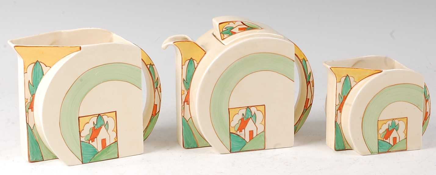 Lot 3 - A Clarice Cliff Stroud pattern pottery...
