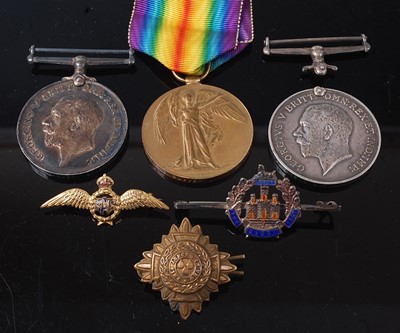 Lot 148 - A WW I British War and Victory duo, naming F....
