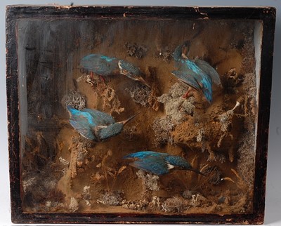 Lot 744 - A late Victorian taxidermy group of four...