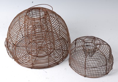 Lot 379 - * A wirework domed top entry rat trap, dia. 9",...