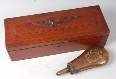 Lot 126 - An early 20th century oak box, the hinged lid...
