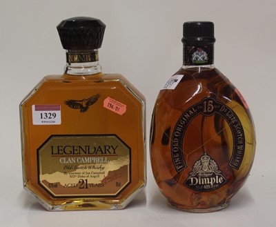 Lot 1329 - Clan Campbell aged 21 years Old Scotch Whisky,...