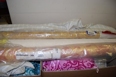 Lot 1146 - A collection of various sundry rolls of fabric