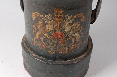 Lot 127 - A WW I black painted canvas clad charge...