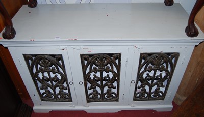 Lot 1188 - A contemporary painted hardwood three door...
