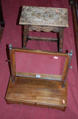 Lot 1242 - A 19th century mahogany boxbase swing dressing...