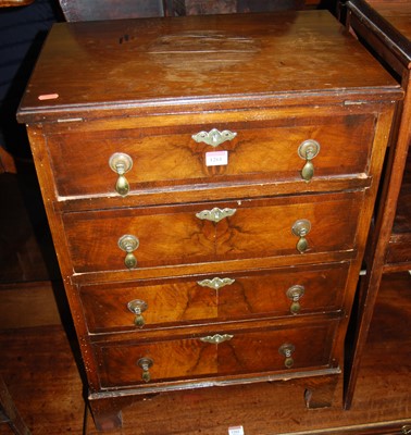 Lot 1261 - An early Georgian style figured walnut and...