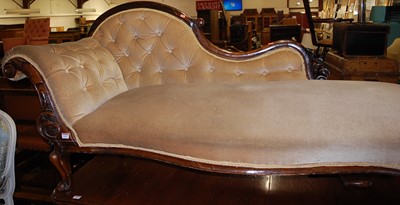 Lot 1307 - A Victorian mahogany framed scroll end...