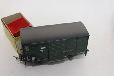Lot 32 - A Lehmann LGB goods wagon; together with a...